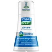 SmartMouth Activated Dual-Solution Oral Breath Rinse Mouthwash Clinical DDS, Clean Mint, 10.82 fl oz, Adult (2 Pack)