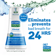 SmartMouth Activated Dual-Solution Oral Breath Rinse Mouthwash Clinical DDS, Clean Mint, 10.82 fl oz, Adult