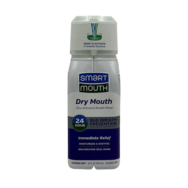 SmartMouth Dry Mouth Activated Breath Rinse 16 oz, Mint, Adult