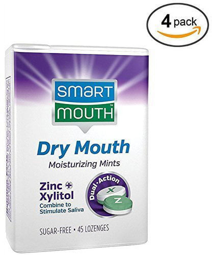 SmartMouth Dry Mouth Mints with SmartZinc, Moisturizes and Freshens