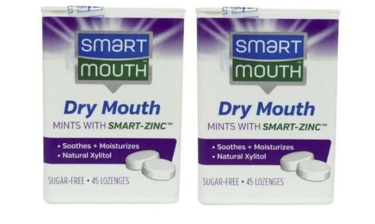 SmartMouth Dry Mouth Relief Mints, Great Mint Flavor (2 Pack)