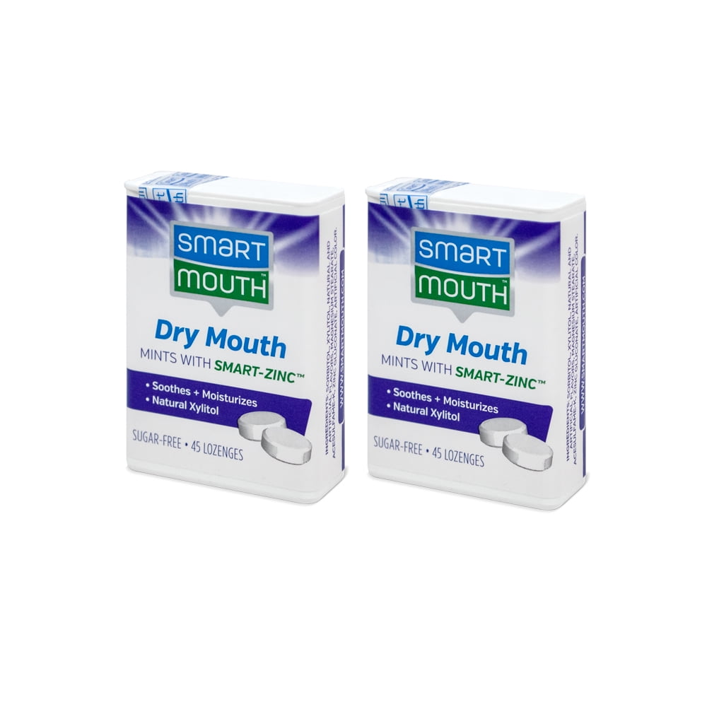 SmartMouth Dry Mouth Relief Mints, Great Mint Flavor (2 Pack)