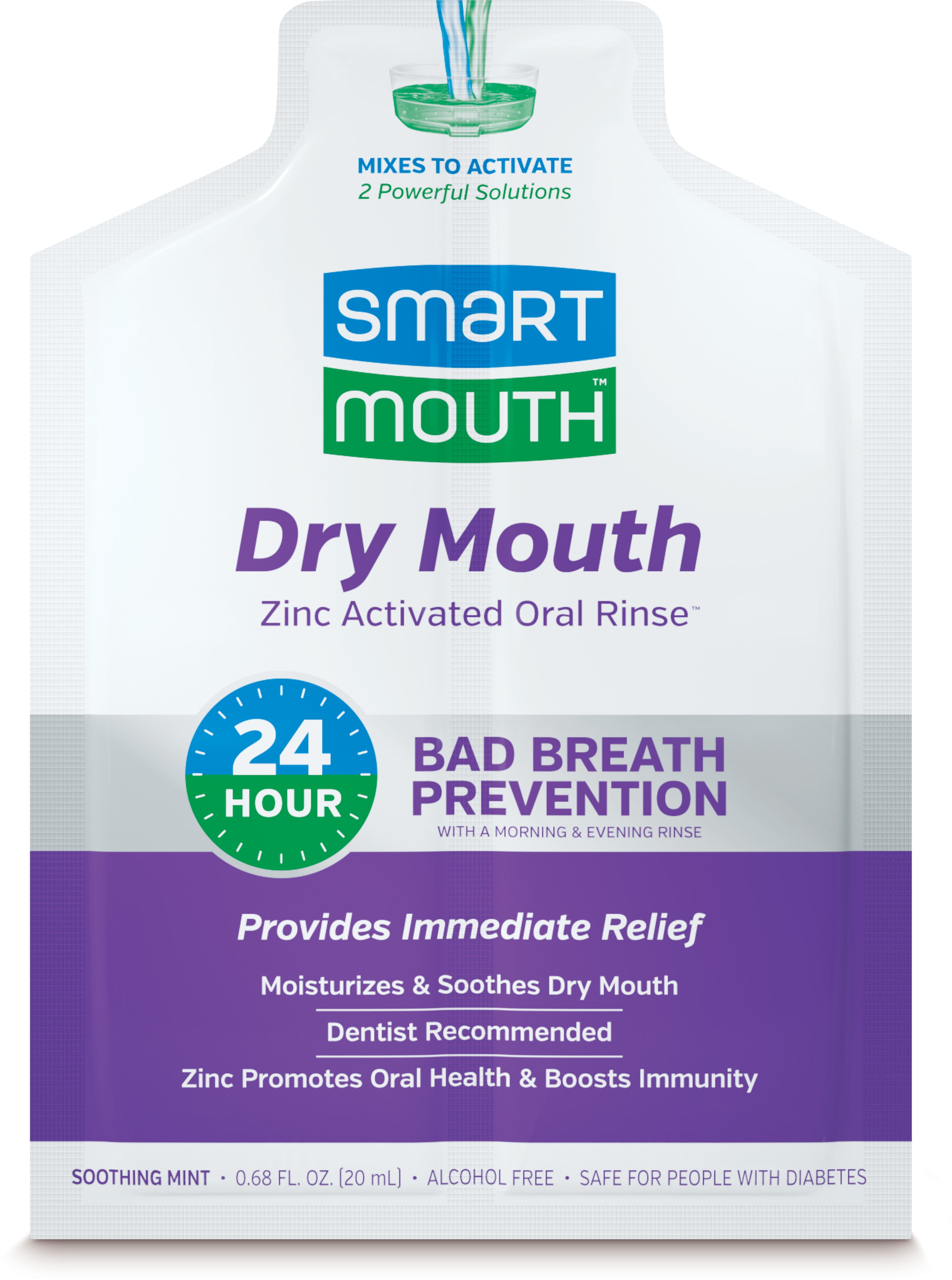 SmartMouth Dry Mouth Rinse Single Pack  50 Pack