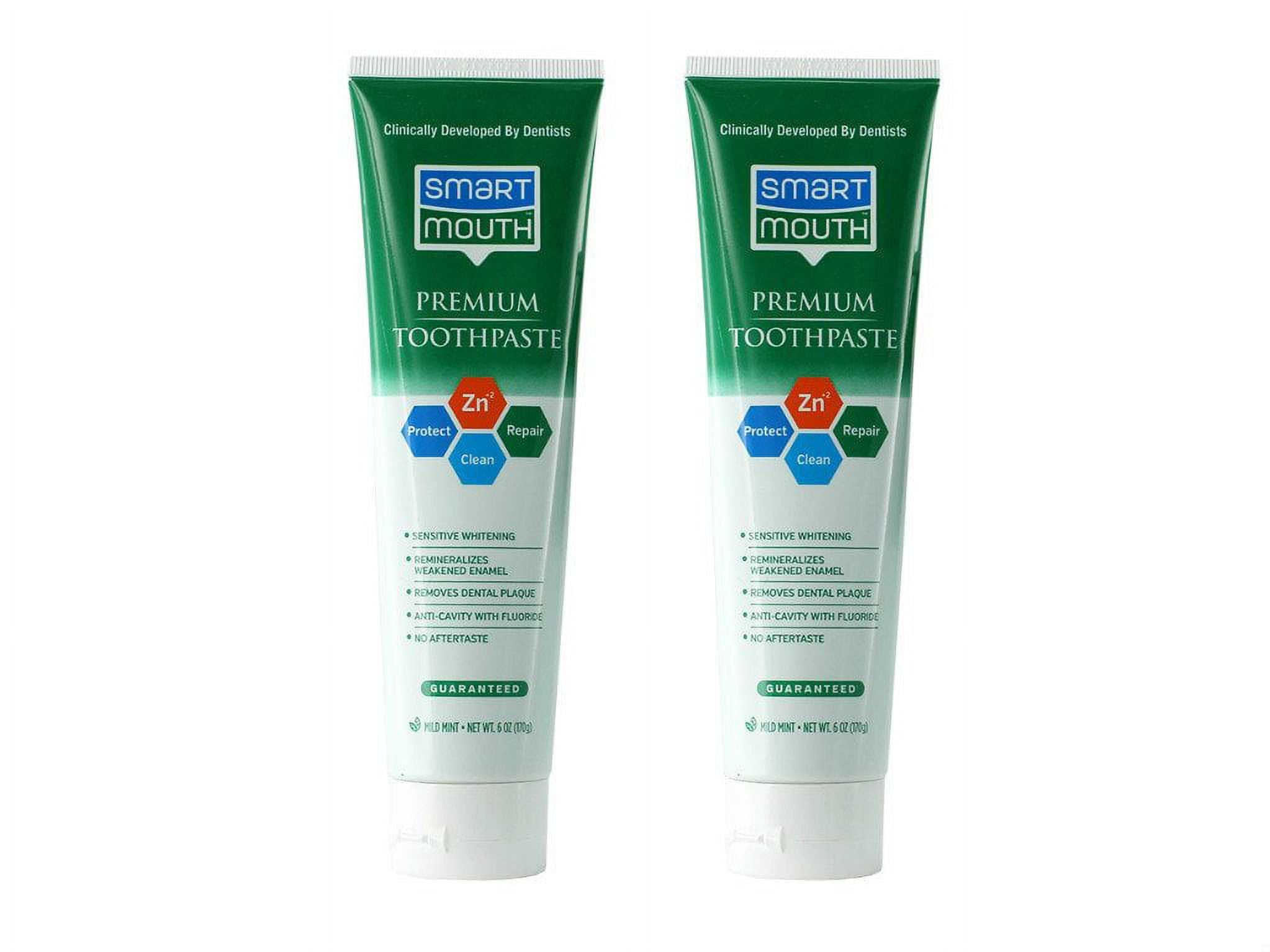 SmartMouth Premium Toothpaste for Elite Oral Health Protection, 6 oz, 2-Pack