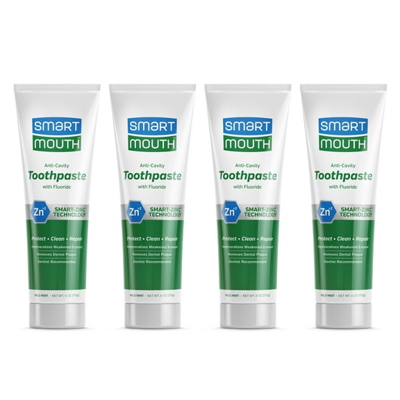 SmartMouth Premium Toothpaste for Elite Oral Health Protection, 6 oz, 4-Pack