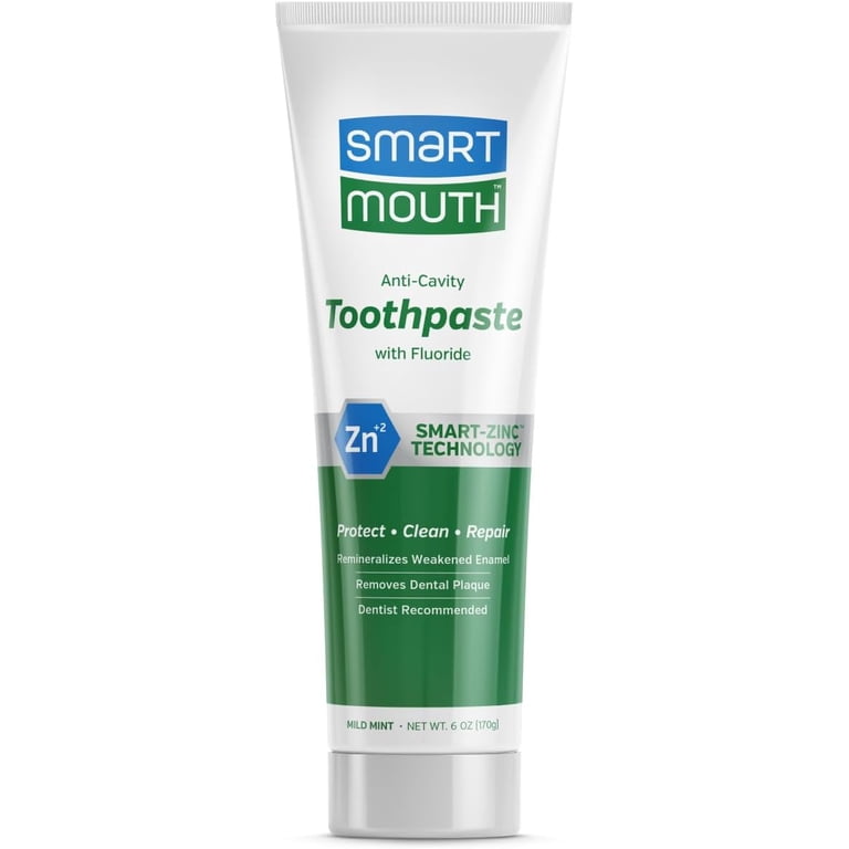 SmartMouth Zinc Ion Toothpaste Mild Mint 6 oz for Whitening