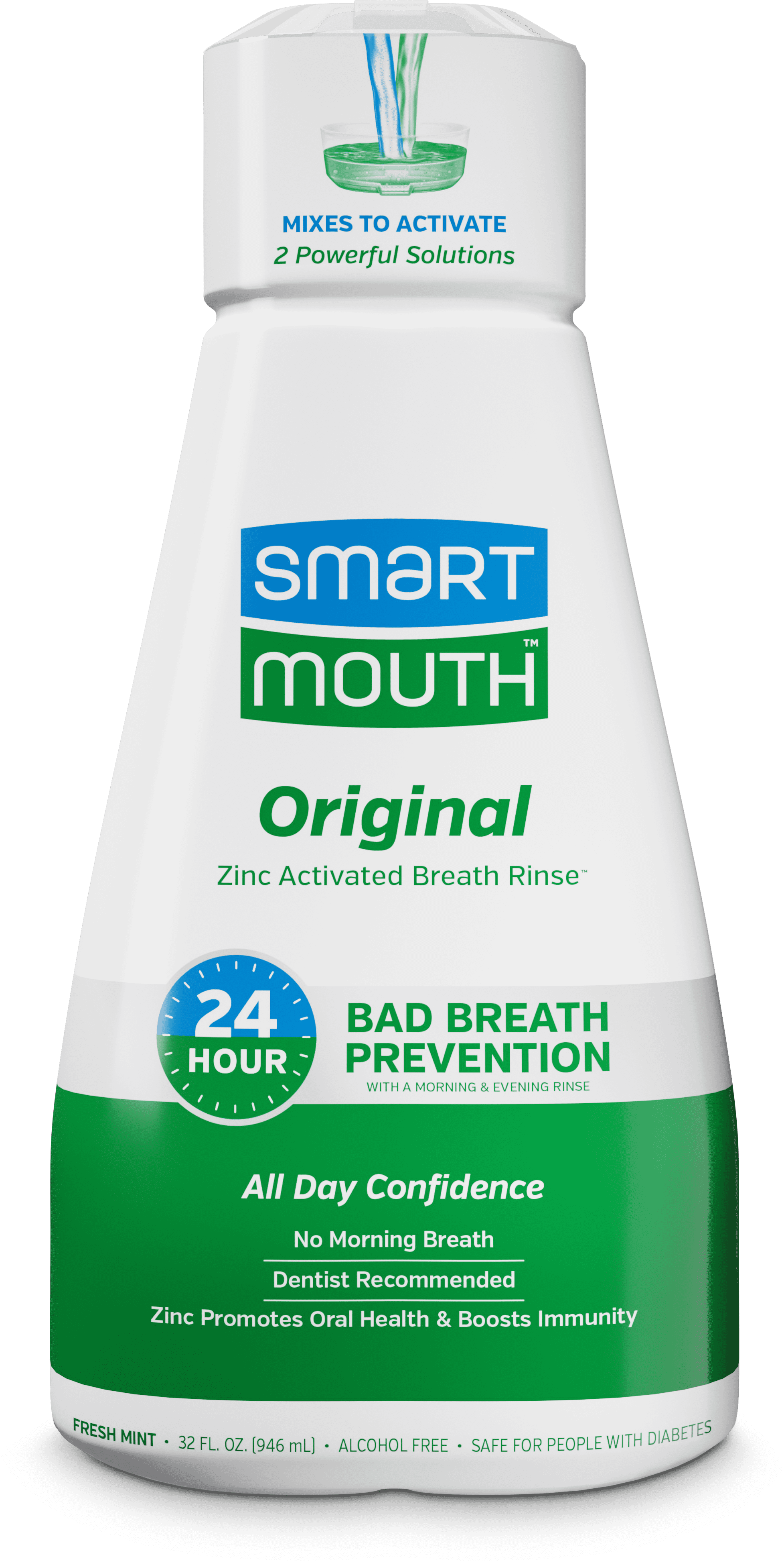 SmartMouth The Original Activated DualSolution Breath Rinse Mouthwash