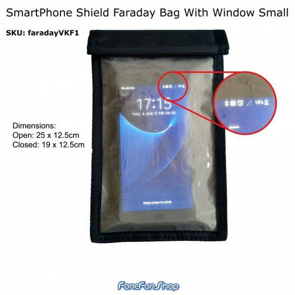 SmartPhone Shield Faraday Bag With Window Small (VKF1)