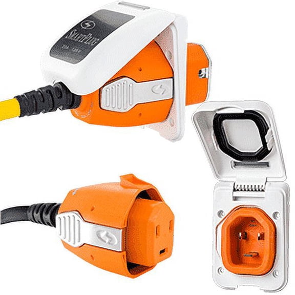 SmartPlug 30 Amp Non Metallic White Inlet & Plug Combo - Boat & RV
