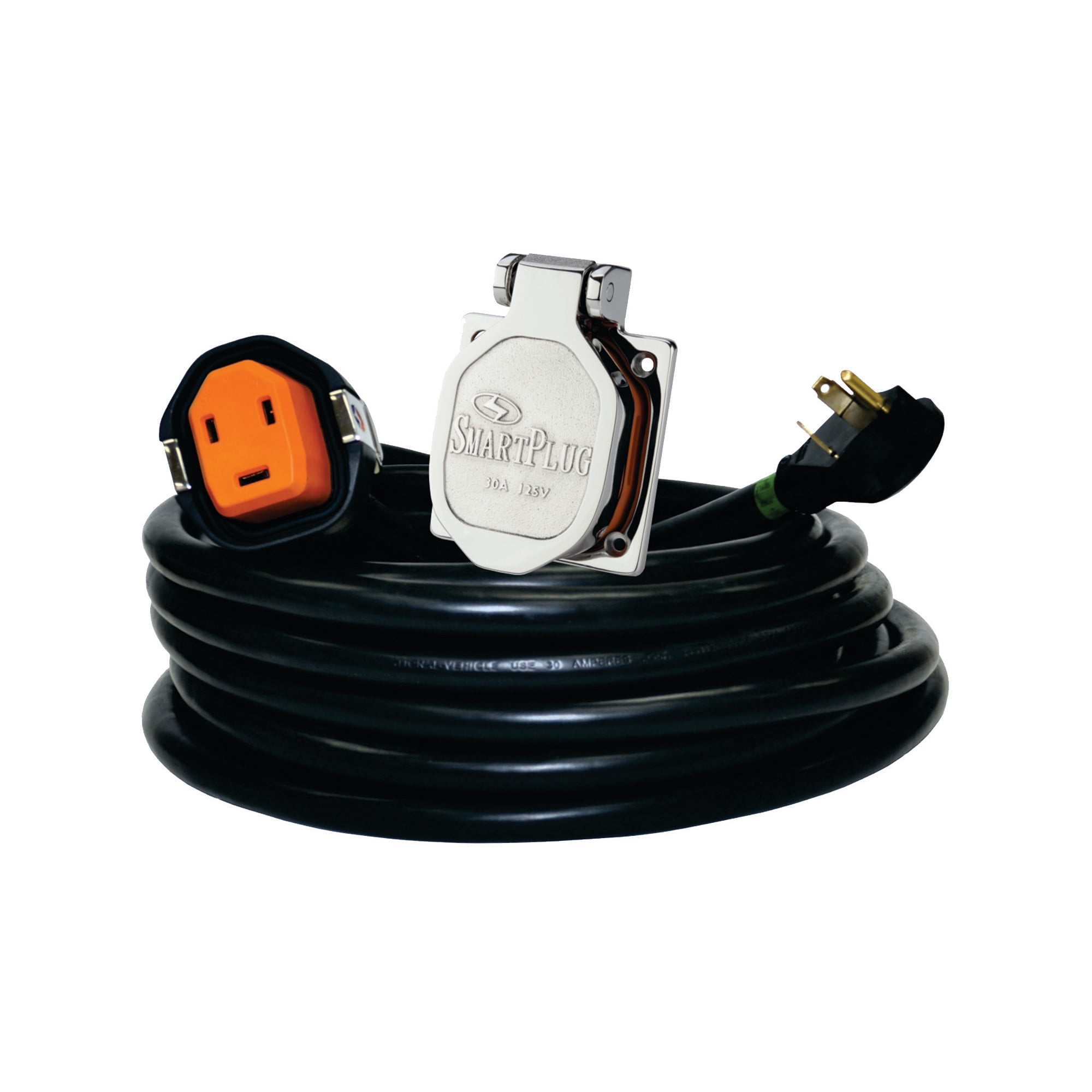 SmartPlug 30 Amp RV Power Cord with LED Indicator & Stainless Steel ...