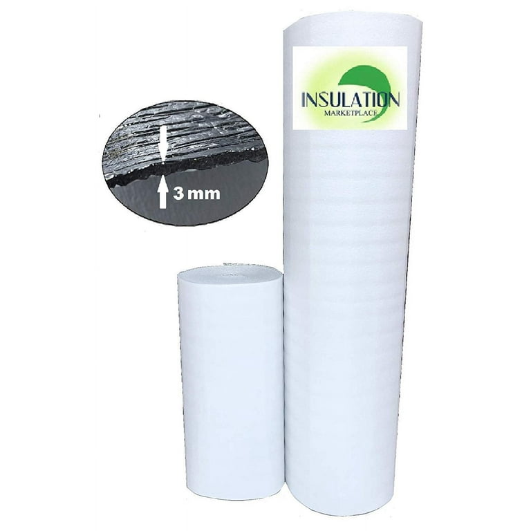 SmartSHIELD -3mm 16x50Ft Reflective Insulation roll, Foam Core Radiant  Barrier, Thermal Insulation Shield, Commercial Grade - White Film /  Engineered Foil 