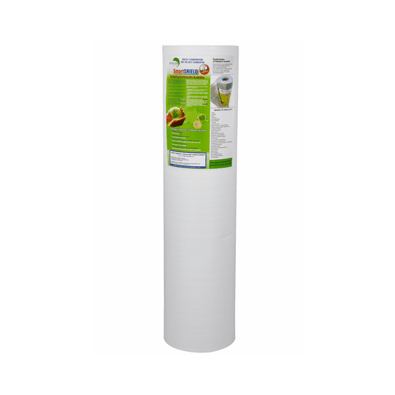SmartSHIELD -3mm 48"x50Ft Reflective Insulation roll, Foam Core Radiant Barrier, Thermal Insulation Shield, Commercial Grade - White Film / Engineered Foil