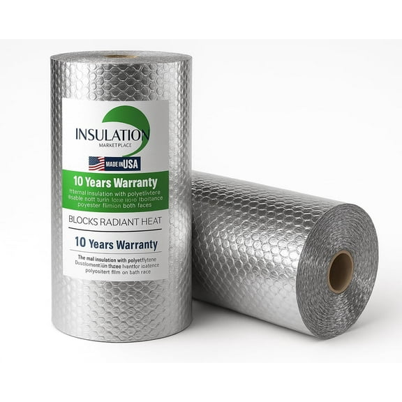 SmartBubble 48" x 125' Reflective Bubble Insulation Roll – Double Foil Thermal & Sound Barrier