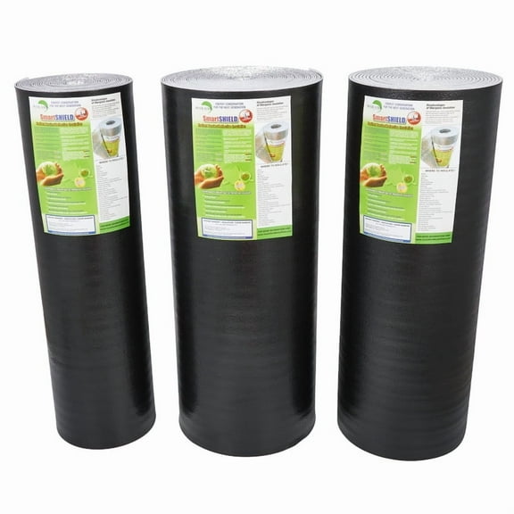 SmartSHIELD 5mm - 48" x 100' Reflective Insulation Roll – Foam Core with Black and Foil Exterior Layers