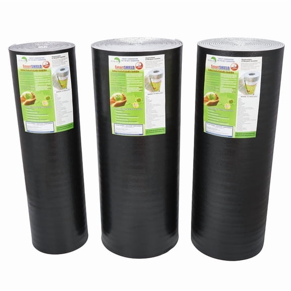 SmartSHIELD 5mm - 48" x 50' Reflective Insulation Roll – Foam Core with Black and Foil Exterior Layers