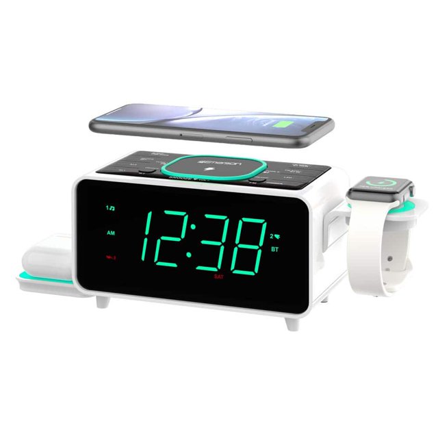 SmartSet Multiple Wireless Charging, Dual Alarm Clock Radio, Bluetooth