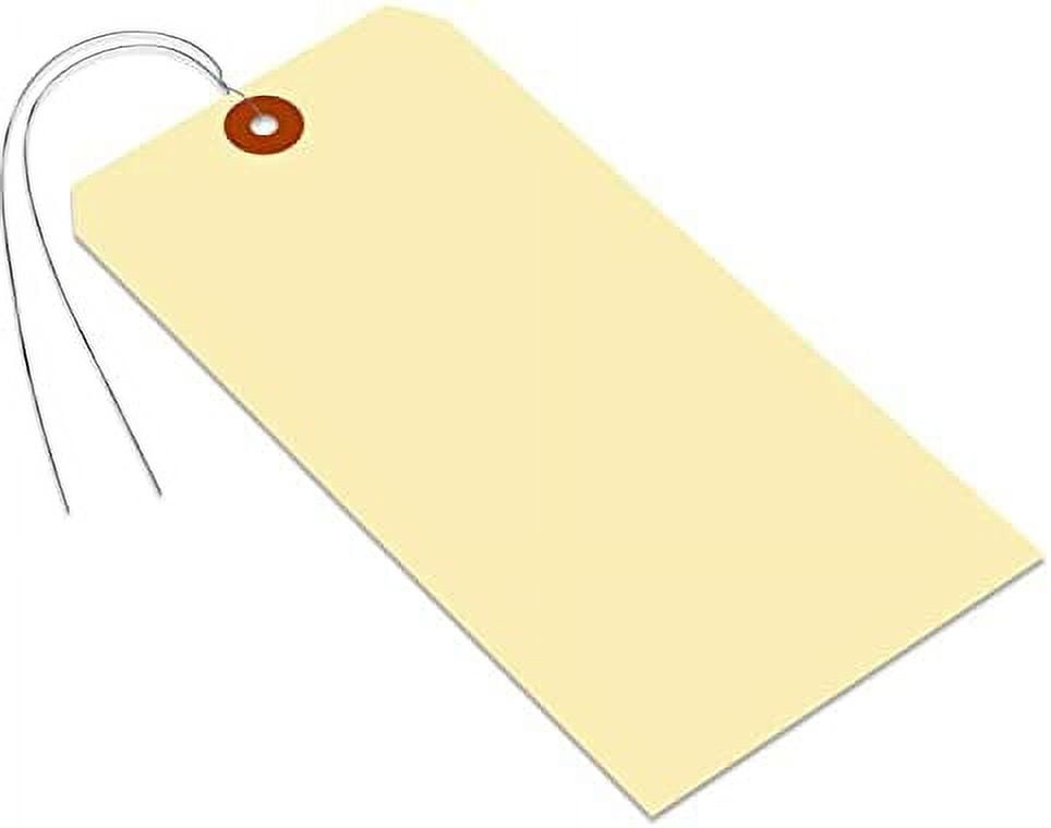 SmartSign Blank Manila Shipping Tags with Wire, Size-12 SmartSign Blank Manila Shipping Tags with Wire, Size-12