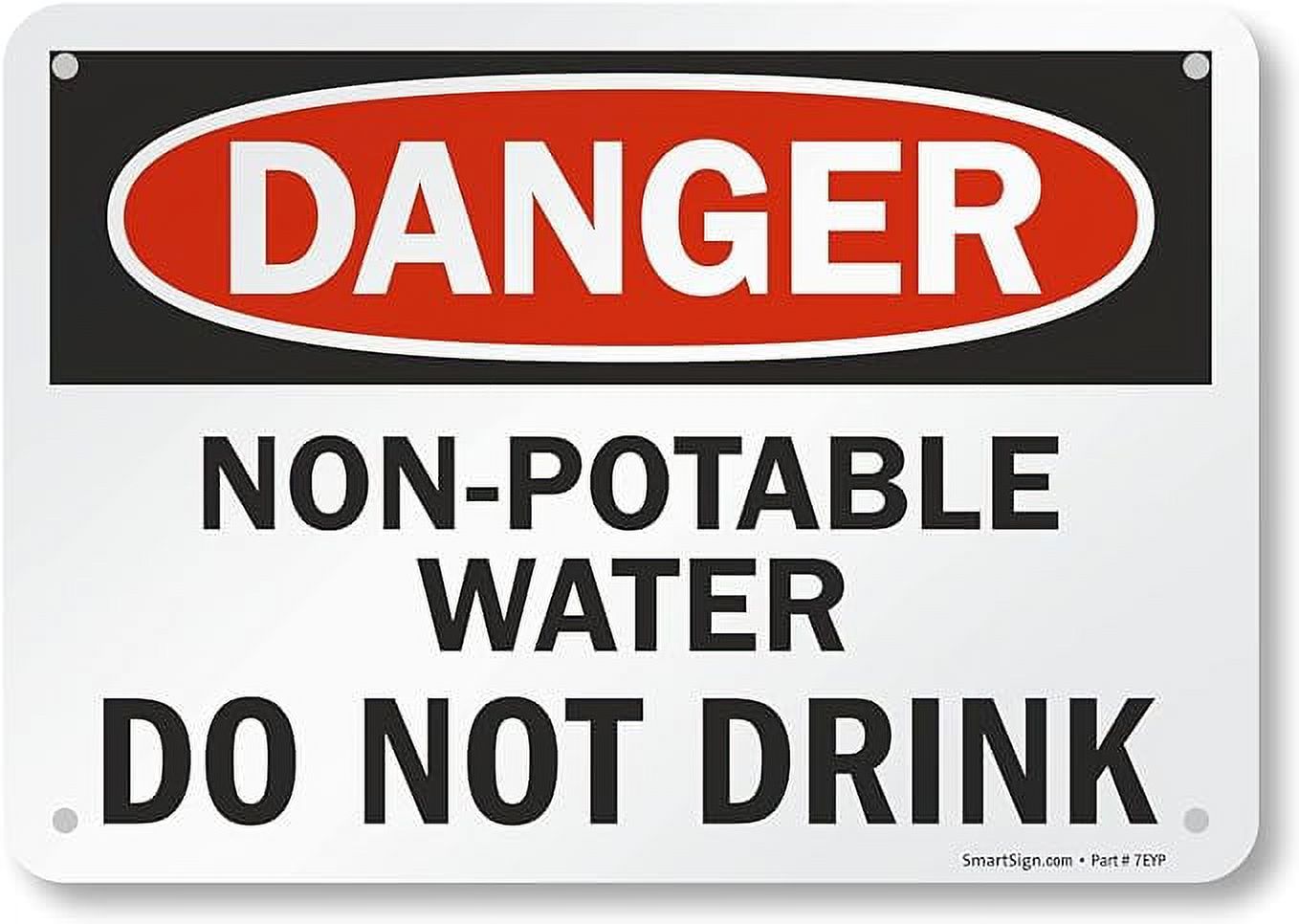 Water Shut Off Sign SmartSign Water Line Aluminum Sign - 7x10 Rust-Free ...