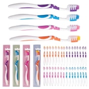 SmartSmile 72 Pcs Bulk Adult Toothbrushes Individually Packaged - Assorted Colors - Soft Bristles - Popular Dental Office Patient, Travel, Donations, Hotels, Airbnb 21-544