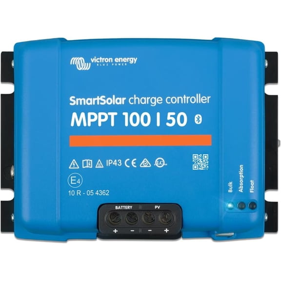 SmartSolar MPPT Solar Charge Controller (Bluetooth) - Controllers for Panels 100V, 50 amp, 12/24-Volt