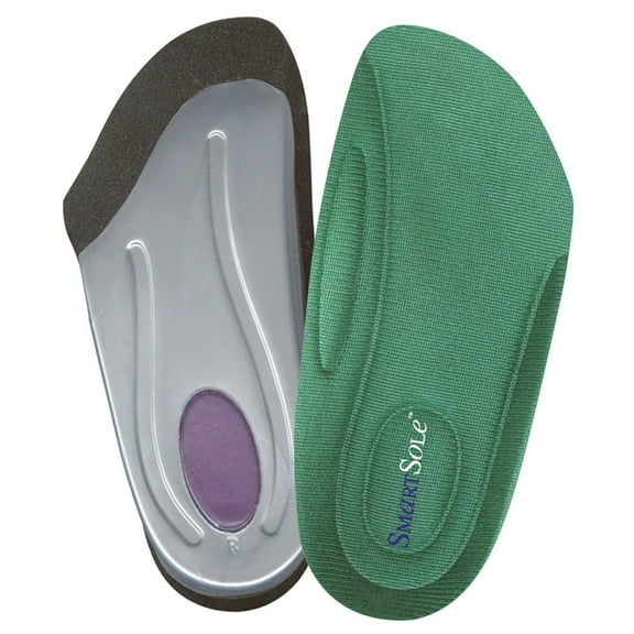 SmartSole Exercise Insoles for Plantar Fasciitis, Flat Feet and Shin Splints Relief. Anti Fatigue Walking, Running and Overpronation Insoles - 3/4 Length Arch and Heel Support For Women & Men