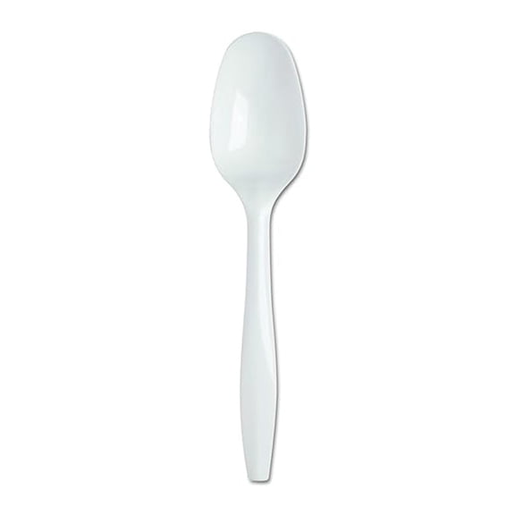 SmartStock T-Spoon Refill - 960 Count, 5.5" White Plastic Cutlery - Polypropylene Disposable Teaspoons for Dispensers - Restaurant, Catering, Office Supplies