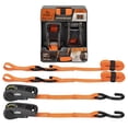 thumbnail image 1 of SMARTSTRAPS 240 Orange 10' Premium Ratchet Straps, 2 Pack (CarbonX, 3,000 lbs), 1 of 5