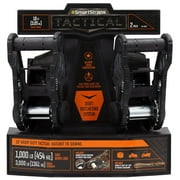 SmartStraps 1.25" x 10ft Tactical Standard Ratchet Tie Down Straps 2 pack , Orange - 1,000lb SWL