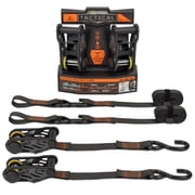 SmartStraps 1.25" x 10ft Tactical Standard Ratchet Tie Down Straps 2 pack , Orange - 1,000lb SWL