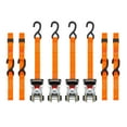 thumbnail interactive-video image 1 of SmartStraps RatchetX Heavy Duty Ratchet Tie Down Straps, 1-1/4" x 14 ft, 1,000 lb Safe Work Load, 3,000 lb Break Strength, Padded Handle, Orange, 4-Pack, 1 of 10