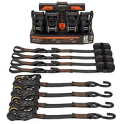 SmartStraps 1-1/4 in. x 14 ft. Orange Tactical Heavy Duty Ratchet Tie Down Straps, 1,000 lb. Safe Work Load - 4 Pack