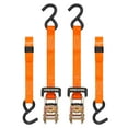 thumbnail image 1 of SmartStraps 1 in. x 10 ft. Orange RatchetX Heavy Duty Ratchet Tie Down Straps, Padded D-Handle, 1,000 lb. Safe Work Load - 2 pack, 1 of 8
