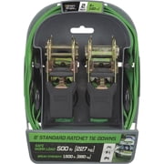 SmartStraps 1in. x 14ft. Padded Ratached Tie-Downs with Flat Hook, 2-Pk., Model# 9305
