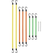 SMARTSTRAPS - 215 SmartStraps Bungee Cords (10pc Value Pack) â€“ Secure Luggage, Coolers and Other Light Loads for Transport â€“ Flat Strap Bungee Cords Distribute Load to Reduce Slipping
