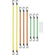 SMARTSTRAPS - 215 SmartStraps Bungee Cords (10pc Value Pack) â€“ Secure Luggage, Coolers and Other Light Loads for Transport â€“ Flat Strap Bungee Cords Distribute Load to Reduce Slipping