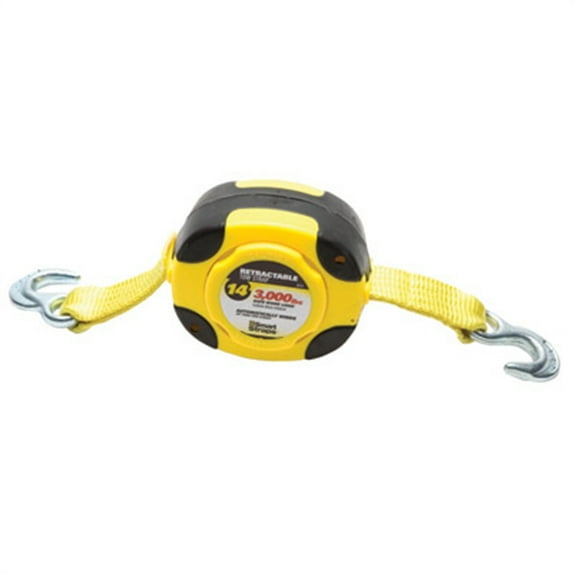 SmartStraps Retractable Tow Strap with Hooks 14ft 9000lb, Commercial Duty, 171, 1 Pack