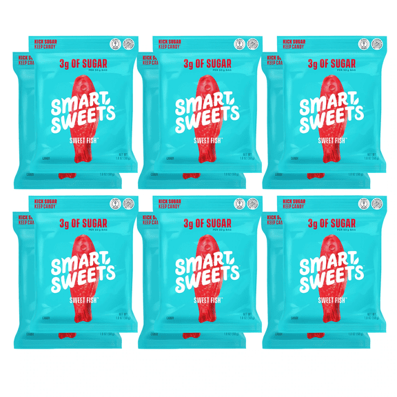 SmartSweets Sweet Fish, 12 Pack