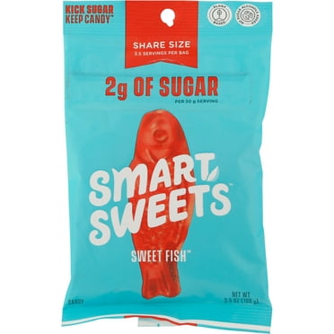 SmartSweets Sweet Fish Gummy Candy, 3.5 oz Pouch