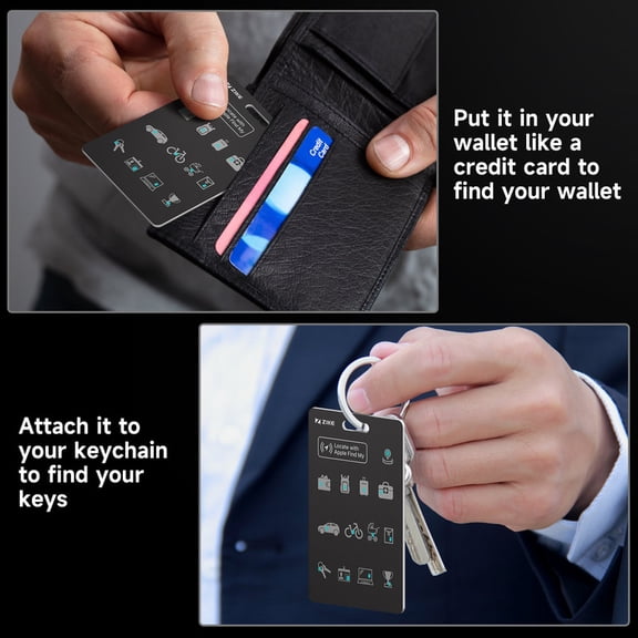 SmartTrack Card, Bluetooth Phone Tracker, Find Items Anywhere,Slim Wallet Finder,Bluetooth Tracker and Item Locator for Luggage Tags, Passports,Apple Find My,Smart Tracking Card