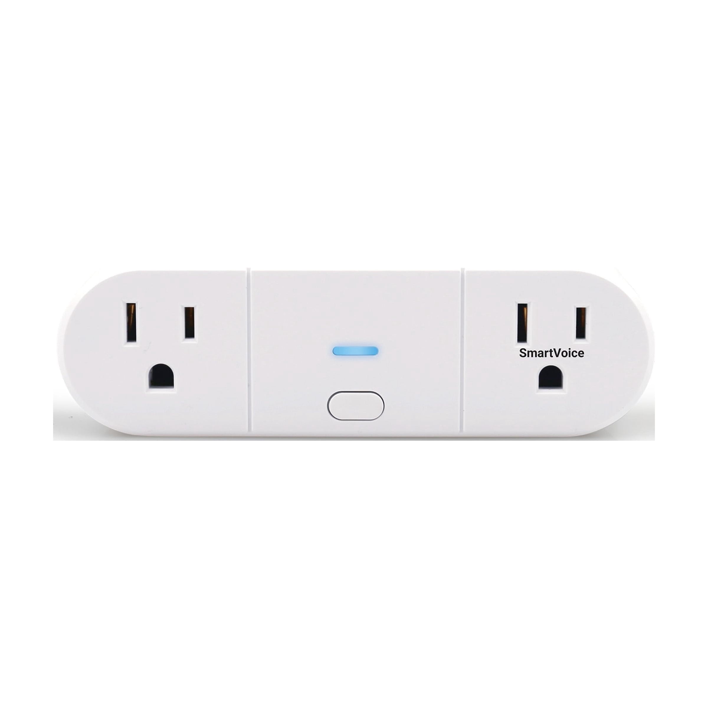 Emerson SmartVoice 2-in-1 Dual Wall Plug ES521  Offline Voice Control, No App and Wifi