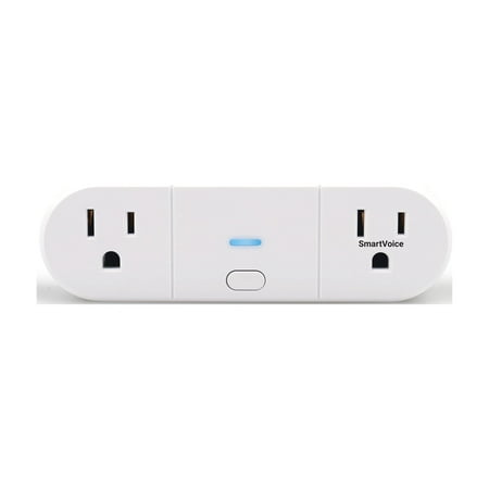 Emerson SmartVoice 2-in-1 Dual Wall Plug ES521 – Offline Voice Control, No App and Wifi