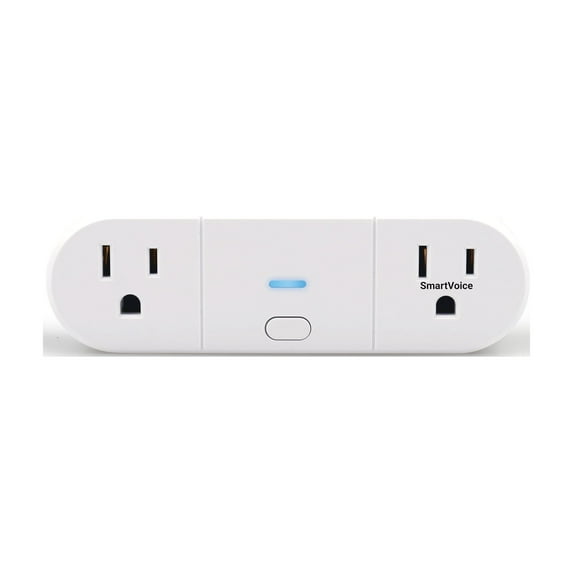 Emerson SmartVoice 2-in-1 Dual Wall Plug ES521 – Offline Voice Control, No App and Wifi