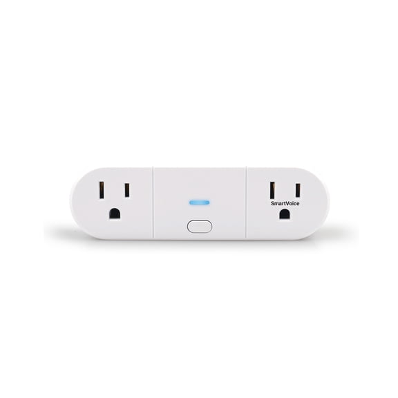 Emerson SmartVoice 2-in-1 Dual Wall Plug ES521  Offline Voice Control, No App and Wifi