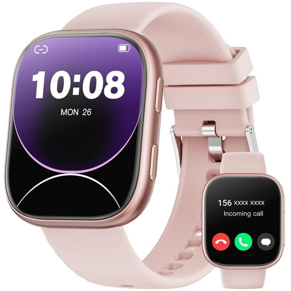 Smart Watch Fits for Android and IPhone, 1.85 inch Fitness Tracker, Men Women's Smartwatch with Answer/Make Calls/120+ Sports Modes/Message Reminder, IP68 Waterproof, for Gift Rose
