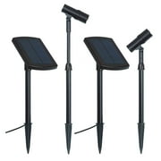 SmartYard LED Solar Spotlight - Convertible Height & Adjustable Focus - 2 Pack