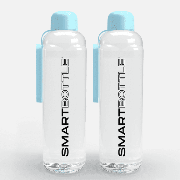 Smartbottle Large Reusable Water Bottle, Baby Blue, 1000ml / 1L, 2-Pack