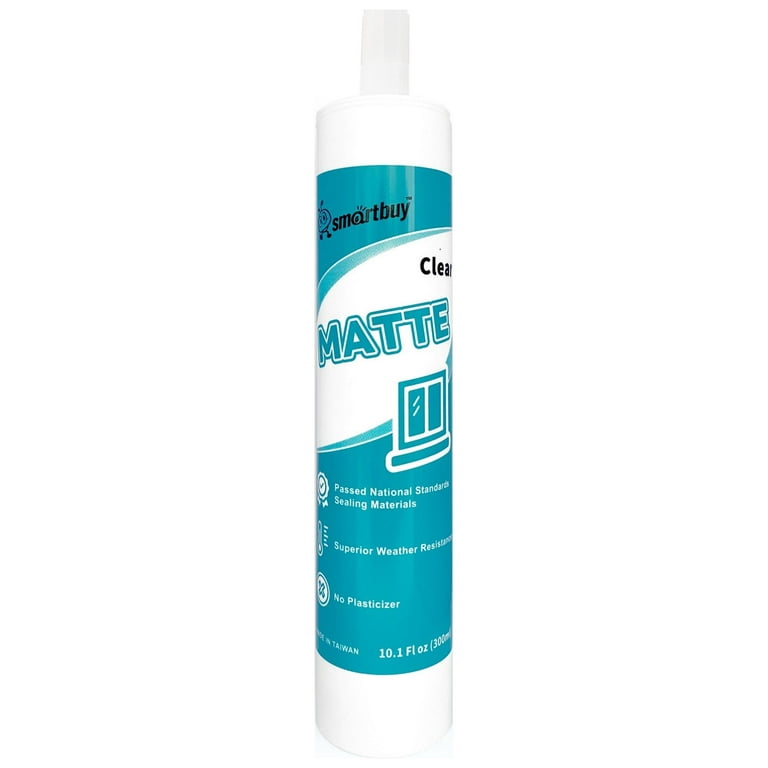 Selsil Clear 100% Silicone Sealant - Filling and Bonding Silicone Caulk -  Clear Silicone Sealant Waterproof - Clear Sealant - Great Elasticity