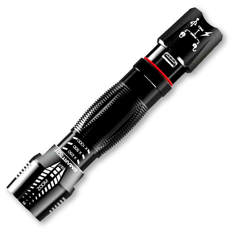 Smartech HPR Rechargeable 1000 Lumen LED Tactical Flashlight with 2600mAh USB Power Bank/Portable Charger, Super Bright 5 Modes (Strobe, SOS) for Emergency, Zoomable, Waterproof, Lightweight Handheld - Walmart.com Smartech HPR Rechargeable 1000 Lumen LED Tactical Flashlight with 2600mAh USB Power Bank/Portable Charger, Super Bright 5 Modes (Strobe, SOS) for Emergency, Zoomable, Waterproof, Lightweight Handheld - Walmart.com