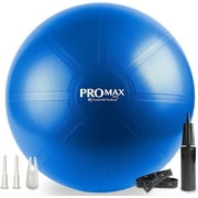SmarterLife PRO MAX Series Exercise Yoga Ball Workout Equipment Pregnancy Medicine Balls, 65cm Blue