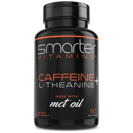 SmarterVitamins MCT Oil Focus And Clarity Caffeine Pills, 50 Ct
